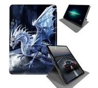 Case for Microsoft Surface Pro 9/10/11 Case 13 inch 2022/2024-360 Rotating Stand Folding Protective Cover with Auto Sleep/Wake,Blue Dragon