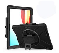 Case for Microsoft Surface Pro X 13" 2021/2020/2019, Military Grade [15 ft Drop Tested] Full-Body Shockproof Protective Cover with 360° Rotation Stand, Hand Strap & Pencil Holder