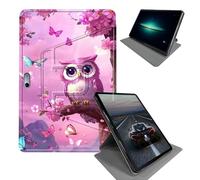 Case for Microsoft Surface Pro X and Pro X Plus 13 inch 2019/2020/2021/2024-360 Rotating Stand Folding Protective Cover with Auto Sleep/Wake,Cute Little Owl