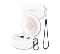 Case for Moondrop Robin Earphone Honkai Star Rail, FJIASTB Soft Silicone Protective Cover with Carabiner and Lanyard, Shockproof (White)