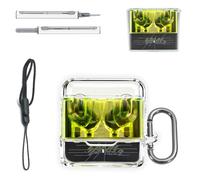 Case for MOONDROP Space Travel 2 - Clear TPU Protective Cover,Slim Transparent Shockproof Case,Supports Wireless/Wired Charging,Anti-Yellowing(Clear)