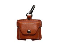 Case for Moondrop Space Travel 2 Earphone, FJIASTB Leather Texture Shockproof Protective Cover for Moondrop Earbuds (Light Brown)