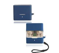 Case for Moondrop Space Travel 2 Ultra Wireless Earbuds, yystao Soft Silicone Protective Cover compatible with Moondrop Space Travel 2 Ultra, With Lanyard, Dustproof, Shockproof & Durable, Blue