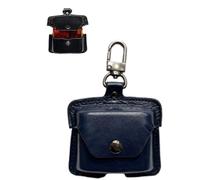 Case for Moondrop Space Travel 2 Wireless Earbuds, yystao PU Leather Protective Cover With Carabiner, Dustproof, Shockproof & Durable, Blue