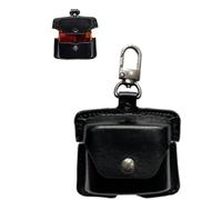 Case for Moondrop Space Travel 2 Wireless Earbuds, yystao PU Leather Protective Cover With Carabiner, Dustproof, Shockproof & Durable, Black