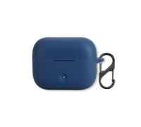 Case for Moto Buds Loop Earbuds 2025, FJIASTB Soft Silicone Shockproof Protective Cover with Carabiner for Motorola Earbuds (Dark Blue)