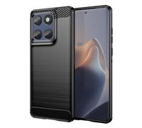 Case for moto edge 60 fusion Cover Shell,Carbon fiber material,Smooth Non-slip soft,360°Protective Case Cover compatible with moto edge 60 fusion-Black