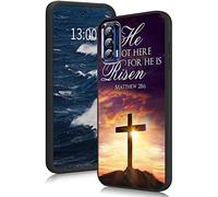 Case for Motorola Moto Edge 2021,BREIDMKFM for Moto Edge 5G UW Phone Case Shockproof Soft Liquid Silicone Rubber Cover,Jesus Bible Cross Christian