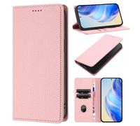 Case for Motorola Moto G57 Power 5G, Lychee Pattern PU Leather Wallet Case Flip Cover with RFID Blocking Card Slots Stand Magnetic Clasp Protective Cover for Motorola Moto G57 Power 5G, Pink