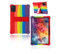 Case for MUISOO A10 10 Zoll Android 14 Tablet, yystao Kids Skin-Friendly Soft Silicone Protective Cover compatible with MUISOO Tablet A10, Adjustable Stand (Rainbow)