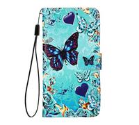 Case for Natural Ai Phone, Flip Wallet Phone Case Colour Pattern Shockproof PU Leather Protective Cover with Magnetic Clasp Kickstand Card Slots Holder for Natural Ai Phone, Butterflies