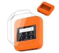Case for NETGEAR Nighthawk M6/M6 Pro with 2 Pack Screen Protector | Soft Touch Feel, Anti-Slip Grip, Scratch Resistant Surface, Precise Cutouts, Slim Lightweight Design,Orange