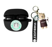 Case for New Bose Ultra Open Earbuds(2024), XMBYGY Silicone Charging Cute Case Shockproof Protective Cover with Cartoon Doll Anti-Lost Lanyard for Man Woman (coffee)