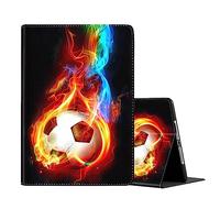 Case for New iPad 10th Generation 2022 10.9 Inch, Multi-Angle Smart Stand Cover Auto Sleep/Wake for iPad 10th Gen 10.9 inch 2022，Color Flame Soccer