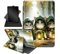 Case for New iPad 10th Generation Case 2022,for iPad 10.9 Case,360 Degree Swiveling Stand Protective Cover with Auto Sleep/Wake,for iPad 10th Gen 2022 Released,Green Cloaked Cat