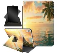 Case for New iPad 10th Generation Case 2022,for iPad 10.9 Case,360 Degree Swiveling Stand Protective Cover with Auto Sleep/Wake,for iPad 10th Gen 2022 Released,Coast Sea Palm Trees