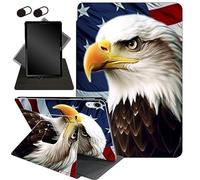 Case for New iPad 10th Generation Case 2022,for iPad 10.9 Case,360 Degree Swiveling Stand Protective Cover with Auto Sleep/Wake,for iPad 10th Gen 2022 Released,American Flag/Eagles