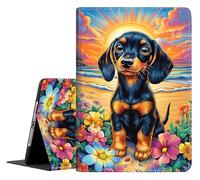 Case for New iPad (A16) 11th Generation 11 Inch 2025,for iPad 10th Generation 2022 10.9 Inch, Multi-Angle Stand Smart Cover Shockproof with Auto Wake/Sleep, Dachshund Dog
