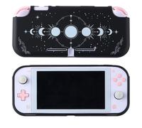 Case for Nintendo Switch Lite Protective Accessories Soft Silicone Cover Shell Compatible ONLY for Switch Lite Black Moon Phase Anti-Drop Shock Proof Aesthetic Protector