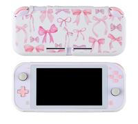 Case for Nintendo Switch Lite Protective Accessories Soft Silicone Cover Shell Compatible ONLY for Switch Lite Pink Coquette Bow Anti-Drop Shock Proof Aesthetic Protector
