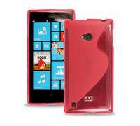 Case For Nokia Lumia 720 - Silicone Shockproof Soft Gel Protective Slim TPU Anti Scratch Phone Cover for Nokia Lumia 720 - Pink S Line