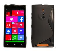 Case For Nokia Lumia 830 - Shock Absorbing Silicone Gel Soft TPU Slim Protective Durable Flexible Back Case Phone Cover (Black S Line)