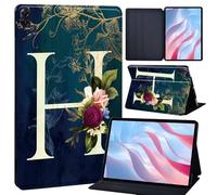 Case For Nokia T20 Android 11 Tablet Case 10.36" Screen TA-1392/TA-1397/TA-1394, Slim Smart Cover Stand Folio Case for 10.4" Nokia T20 PU Leather Case Tri-Fold Tablet Cover (initial letter H)