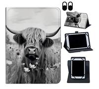 Case for Nokia T20/T21/Vastking KingPad M10 10.36 inch,360 Degree Rotating Case Protective Cover, for 10.36" VASTKING KingPad M10 Tablet,Highland Cow Ox Cattle