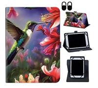 Case for Nokia T20/T21/Vastking KingPad M10 10.36 inch,360 Degree Rotating Case Protective Cover, for 10.36" VASTKING KingPad M10 Tablet,Hummingbird Red Flower