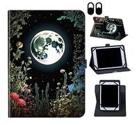 Case for Nokia T20/T21/Vastking KingPad M10 10.36 inch,360 Degree Rotating Case Protective Cover, for 10.36" VASTKING KingPad M10 Tablet,Grass Flowers Moon Star