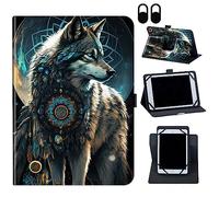 Case for Nokia T20/T21/Vastking KingPad M10 10.36 inch,360 Degree Rotating Case Protective Cover, for 10.36" VASTKING KingPad M10 Tablet,Dream Catcher Wolf
