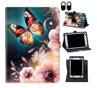 Case for Nokia T20/T21/Vastking KingPad M10 10.36 inch,360 Degree Rotating Case Protective Cover, for 10.36" VASTKING KingPad M10 Tablet,Cute Butterfly Flowers