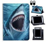 Case for Nokia T20/T21/Vastking KingPad M10 10.36 inch,360 Degree Rotating Case Protective Cover, for 10.36" VASTKING KingPad M10 Tablet,Cute Blue Sharks