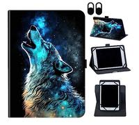 Case for Nokia T20/T21/Vastking KingPad M10 10.36 inch,360 Degree Rotating Case Protective Cover, for 10.36" VASTKING KingPad M10 Tablet,Blue Wolf Howling