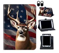 Case for Nokia T20/T21/Vastking KingPad M10 10.36 inch,360 Degree Rotating Case Protective Cover, for 10.36" VASTKING KingPad M10 Tablet,American Flag Deer