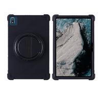 Case for Nokia T21 10.4 inch 2021 Tablet,Kids Friendly Soft Silicone Rotatable Kickstand Handle Stand Cover for Nokia T21 TA-1495,TA-1521,TA-1505,TA-148 10.4 inch Tablet (Black)