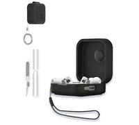 Case for Nothing Ear 3 Earbuds 2025 New, WUNIAK Textured Design Soft Silicone Protective Portable Scratch Shock Resistant Shell with Cleaner Kit & Carabiner & Lanyard for Nothing Ear3,Black