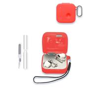 Case for Nothing Ear 3 Earbuds 2025, WUNIAK Soft Silicone Protective Portable Scratch Shock Resistant Shell with Cleaner Kit & Carabiner & Lanyard for Nothing Ear3,Red