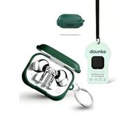 Case for Nothing Ear（3a） Wireless Earbuds, daunke Soft Silicone Protective Cover, Ghost-shaped Case with Lanyard, Full Protection,Green