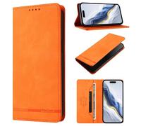 Case for Nothing Phone 4A Pro with Card Holder Kickstand Hidden Magnetic, Premium PU Leather Cover TPU Bumper Flip Wallet Cover for Nothing Phone 4A Pro,orange