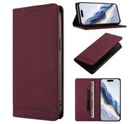 Case for Nothing Phone 4A with Card Holder Kickstand Hidden Magnetic, Premium PU Leather Cover TPU Bumper Flip Wallet Cover for Nothing Phone 4A,wine red