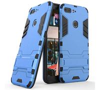 Case for Nubia V18 (6.01 inch) 2 in 1 Shockproof with Kickstand Feature Hybrid Dual Layer Armor Defender Protective Cover (Blue)