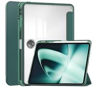 Case for One Plus Pad 11.6 inch 2023, Transparent Hard Shell Back Slim Tri-fold Smart Cover Protective One Plus Pad Tablet Case Auto Wake/Sleep (Green)