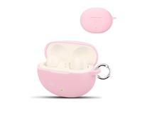 Case for OnePlus Nord Buds 3 Pro Wireless Earbuds,daunke Soft Silicone Protective Cover,Skin Case with Round buckle,Full Protection,Pink