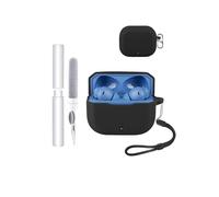 Case for OnePlus Nord Buds 3r / 3V Earbuds,toergy Shockproof,Waterproof,Soft and Slim Silicone Cover with Lanyard & Keychain & Cleaner kit,Black