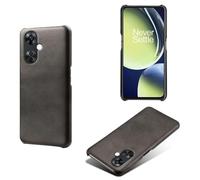 Case for Oneplus Nord CE3,Anti-Slip,Fall Protection,Fingerprint Resistance,Simple solid color back shell,Plastic imitation leather design-Black