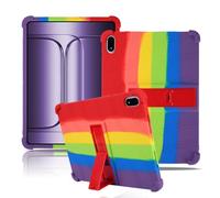 Case for OnePlus Pad 3 Tablet 13.2inch,NOUKAJU Tablet Protection Case,Adjustable Bracket,Soft Silicone,Silicone Protection Cover for OnePlus Pad 3(Rainbow)