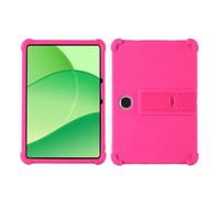 Case for OnePlus Pad Lite Tablet 11 inch Release 2025 Model OPD2419/2417 - Kids Friendly Shockproof Silicone Soft Shock Proof Protective Cover with PC Adjustable Stand (Rose)