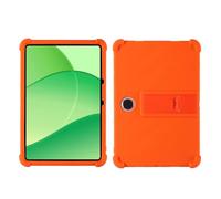 Case for OnePlus Pad Lite Tablet 11 inch Release 2025 Model OPD2419/2417 - Kids Friendly Shockproof Silicone Soft Shock Proof Protective Cover with PC Adjustable Stand (Orange)