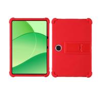 Case for OnePlus Pad Lite Tablet 11 inch Release 2025 Model OPD2419/2417 - Kids Friendly Shockproof Silicone Soft Shock Proof Protective Cover with PC Adjustable Stand (Red)